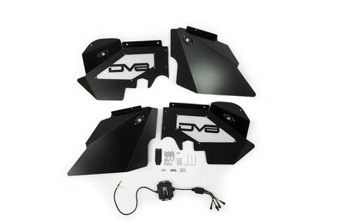 DV8 Offroad INFEND-01FBRL 07-18 Jeep JK Inner Fender and Rock Light Front Black Finish