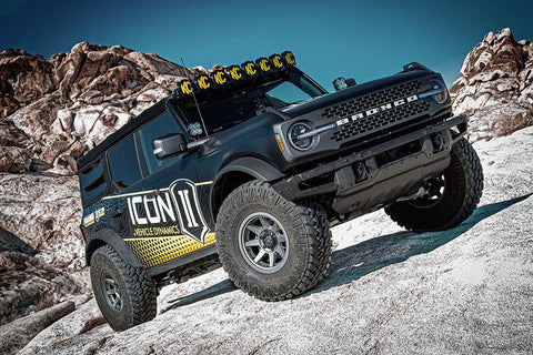 ICON Vehicle Dynamics FRDK_48601 ICON 2021-2023 Ford Bronco Hoss 1.0 Pkg Front 1.375-3” Lift 2.5 EXP Coilover