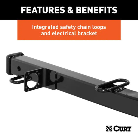 CURT 45048 Curt, Receiver Tube Adapter (2-1/2 to 2 Shank, 4,500 lbs. GTW, 34 Length)