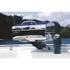 CAMCO MARINE 58131 GRILL-STOW N GO 160  GAS W/THERM &