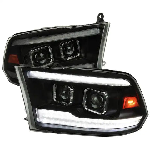 PROJECTOR HEADLIGHTS WITH BLACK HOU