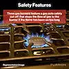 17  3BURNER GAS RANGE WITH GLASS D