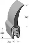 TRIMLOK DD1201-25 CO-EXTR EPDM TRIM-SEAL 25FTCUT