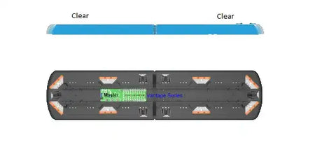 ECCO ELECT 12-50115-ES 48' LED LIGHTBAR - 8 AMBER MODULES
