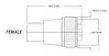TERMINATION RESISTOR  MINI  FEMALE