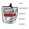 SPEC-D TUNIN 2LH-F25008-RS SUPERDUTY CHROME EURO HEADLIGHTS