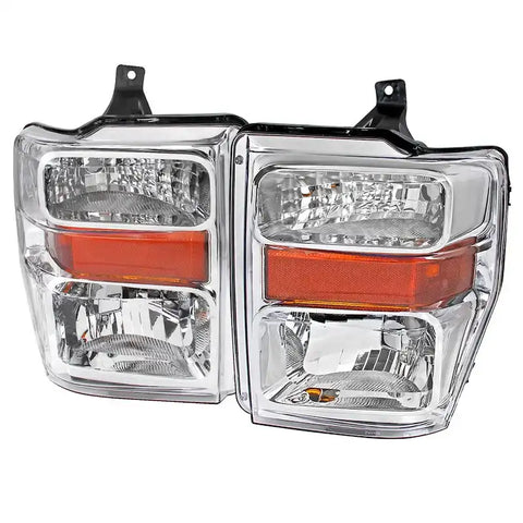 SPEC-D TUNIN 2LH-F25008-RS SUPERDUTY CHROME EURO HEADLIGHTS