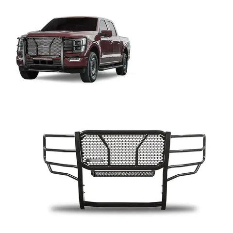 Black Horse Off Road RU-FOF116-B-K2 Rugged Heavy Duty Grille Guard Kit