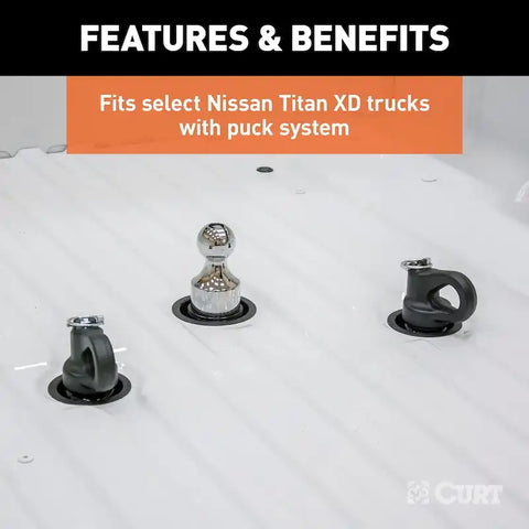 CURT 60639 - OEM Puck System 2-5/16in. Gooseneck Kit Chevrolet Ford GMC Nissan (38K)