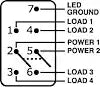 SWITCH CONTURA2 DPDT ON-ON BLK