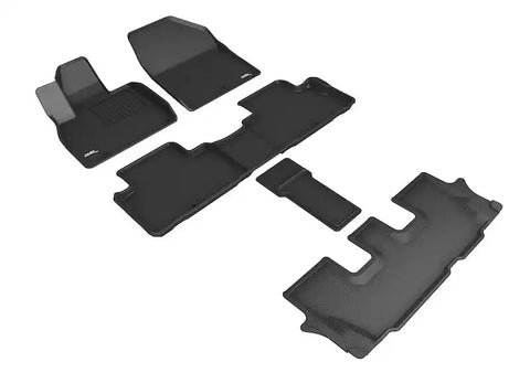 3D MATS/U-AC L1KA05101509 3D KAGU FLOOR MAT 3 ROW SET BLACK