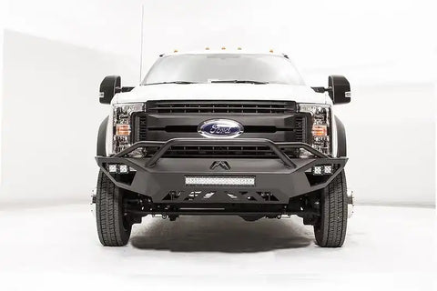 Fab Fours FS17-V4252-1 - Vengeance Front Bumper 2 Stage Black Powder Coated w/Pre-Runner Grill Guard