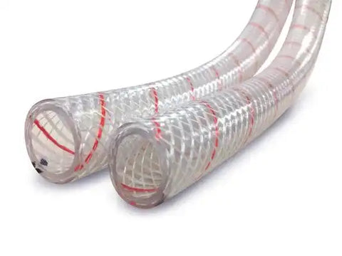 3/4' CLR REINF PVC W/RED TRACER 50'