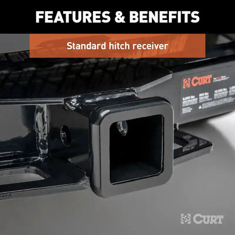 CURT 13475 Class 3 Trailer Hitch, 2-Inch Receiver, Fits Select Ford F-150