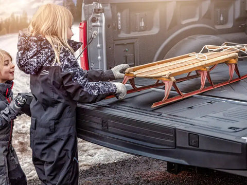 Husky Liner 16003 Bed Mat Direct-Fit Without Raised Edges Black Rubber Tailgate