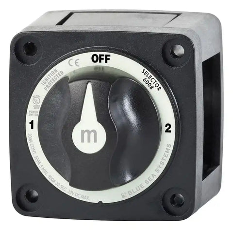 BLUE SEA 6008200-BSS SWITCH M SERIES 3 POS SELECTOR BLAC