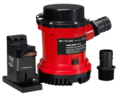 HD BILG PMP 1600 GPH W/EM SWIT 12V