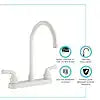 J-SPOUT RV KITCHEN FAUCET WHITE