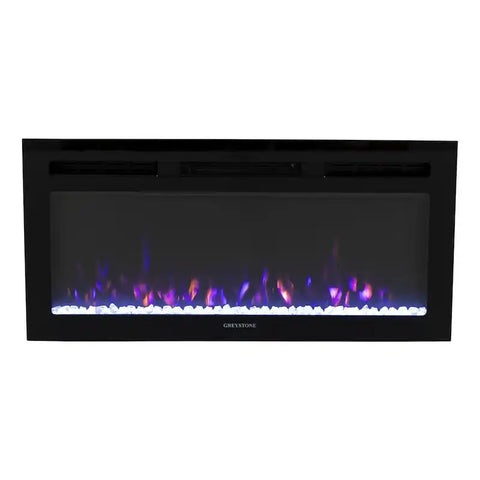 GREYSTONE 36' BLACK STEEL FIREPLACE