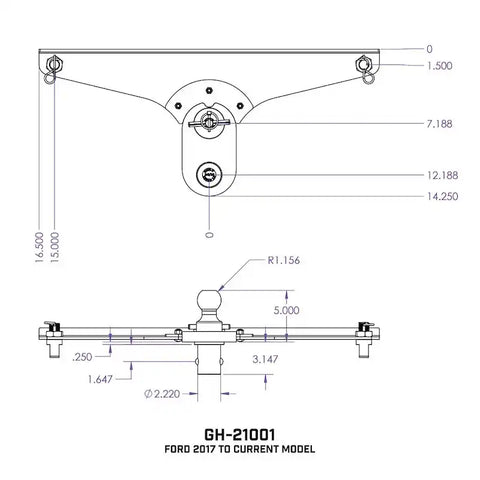 GH-21001 GOOSEPUCK 5' OFFSET BALL-PUCK MOUNT