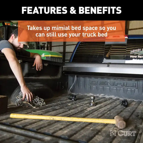 CURT 60639 - OEM Puck System 2-5/16in. Gooseneck Kit Chevrolet Ford GMC Nissan (38K)