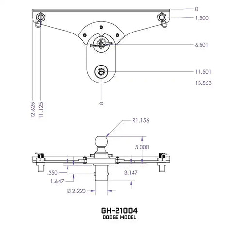GH-21004 GOOSEPUCK 5' OFFSET BALL-PUCK MOUNT