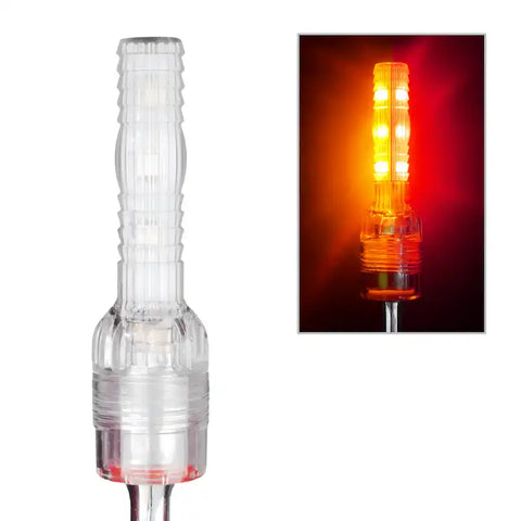 BRIGHT CONSTANT AMBER/RED LED WHIP