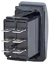 SWITCH CONTURA2 DPDT (ON)OFF(ON) BL