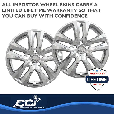 Coast To IWCIMP441X 18 Inch Five V-Style Spoke Painted Chrome ABS Plastic Set Of 4