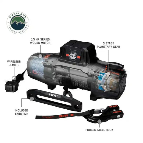 OVERLAND VCL 19099901 10.0 WINCH - 10 000 LB. WINCH WITH