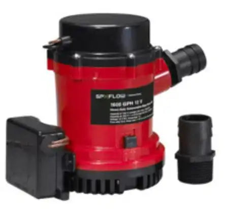 HD BIL PMP 1600 GPH W/ULT. SWIT 12V
