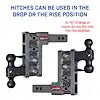 GEN-Y HITCH GH-625 MEGA-DUTY 2.5' SHANK 12' DROP 3K TW