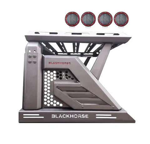 Black Horse Off Road AR2-07BA3-PLFR - Armour II Roll Bar W/Basket Kit