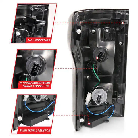 Anzo USA 311293 Tail Light Assembly LED W Black Sequential Lens