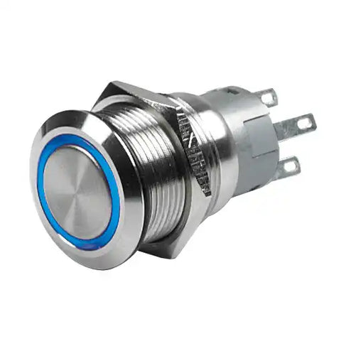 BEP 80-511-0003-01 PUSH BUT SW ON/OF RING ILLUM 12V BL