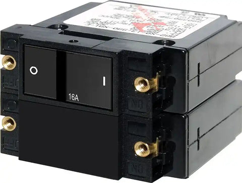 BLUE SEA 7412-BSS CIRCUIT BREAKER A2 FLAT ROCKER 16A