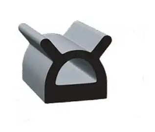 .695 X .56'D W/EARS' EPDM  W/ST BLK