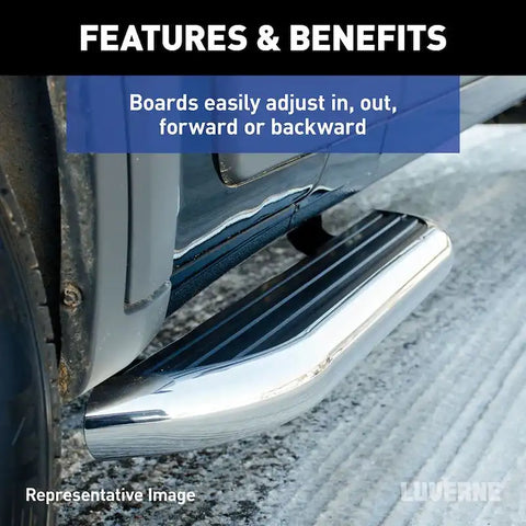 LUVERNE 575100-570747 - MegaStep 6-1/2 x 36", 100 Aluminum Running Boards, Select Sprinter 2500, 3500
