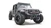 Fab Fours JL18-B4751-1 - Stubby Bumper w/No Guard 2 Stage Matte Black Powder Coated