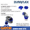 SEWER HOSE KIT  15'  WIRE RIB