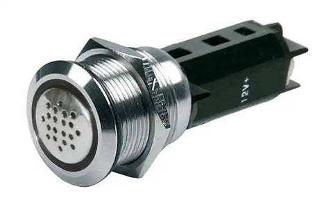 BUZZER & WARN LGT RED S/S DC12V