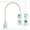 J-SPOUT RV KITCHEN FAUCET WHITE
