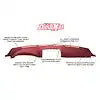 WOLF PROD. 2359-01-25 DASHMAT CUSTOM DASH COVER - BLACK