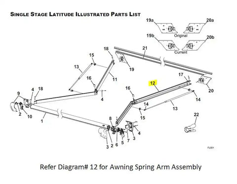 SPRING ARM ASSY RH SNGL W