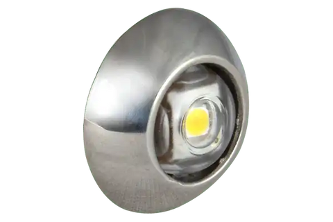 LIGHT EXUMA 1' DOME STAINLESS WHITE