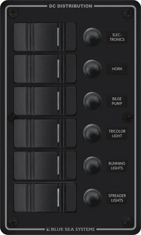 PANEL H2O 12VDC CLB 6POS BLK V