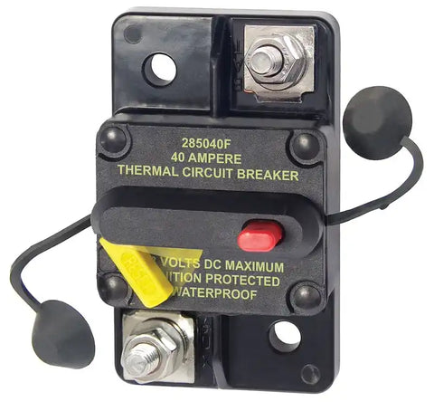 Blue Sea 7182-BSS Circuit Breaker 285 Series 40 Amps/ 48 Volts DC Surface Mount