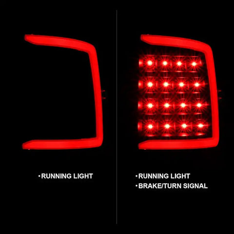 Anzo USA 311319 Tail Light Assembly LED Smoke Lens Black Housing