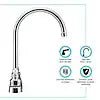 J-SPOUT RV KITCHEN FAUCET CHROM POL