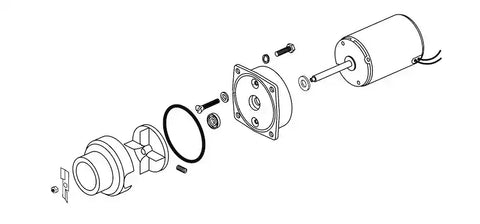 JABSCO 37072-0092 MOTOR/WASTE PUMP ASSY 12V QF/DS)